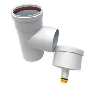 Т-образное соединение Ø80 мм со сливом конденсата (TR.8073)